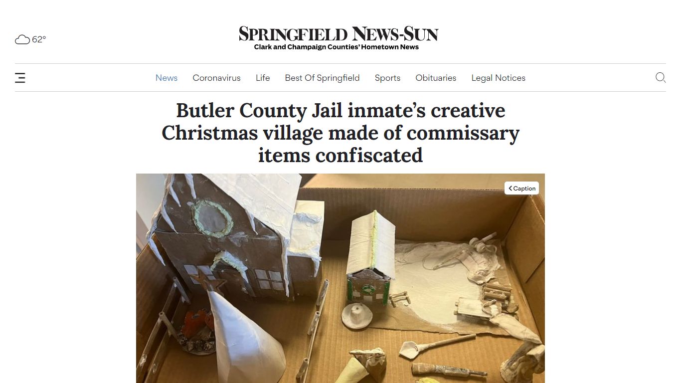 Butler County Jail inmate’s creative Christmas village ...